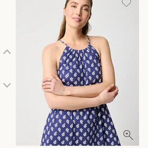 J.Crew Factory Strappy Poplin Midi Halter Dress Size 0 NWT
